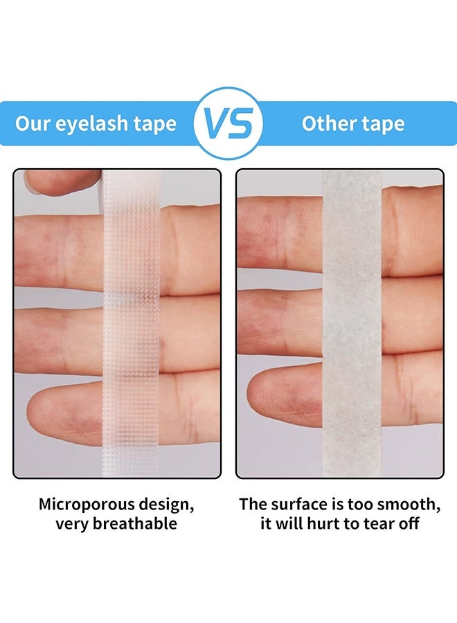 Depend 6 Rolls PE Eyelash Tape, Adhesive Fabric Eyelash Tapes, Breathable PE Lash Tape, Eyelash Extension Supplies, Adhesive Breathable Micropore Fabric Tape For Eyelash Extension Supply, 9 m/10 Yard Each Roll (Transparent) - Image 4